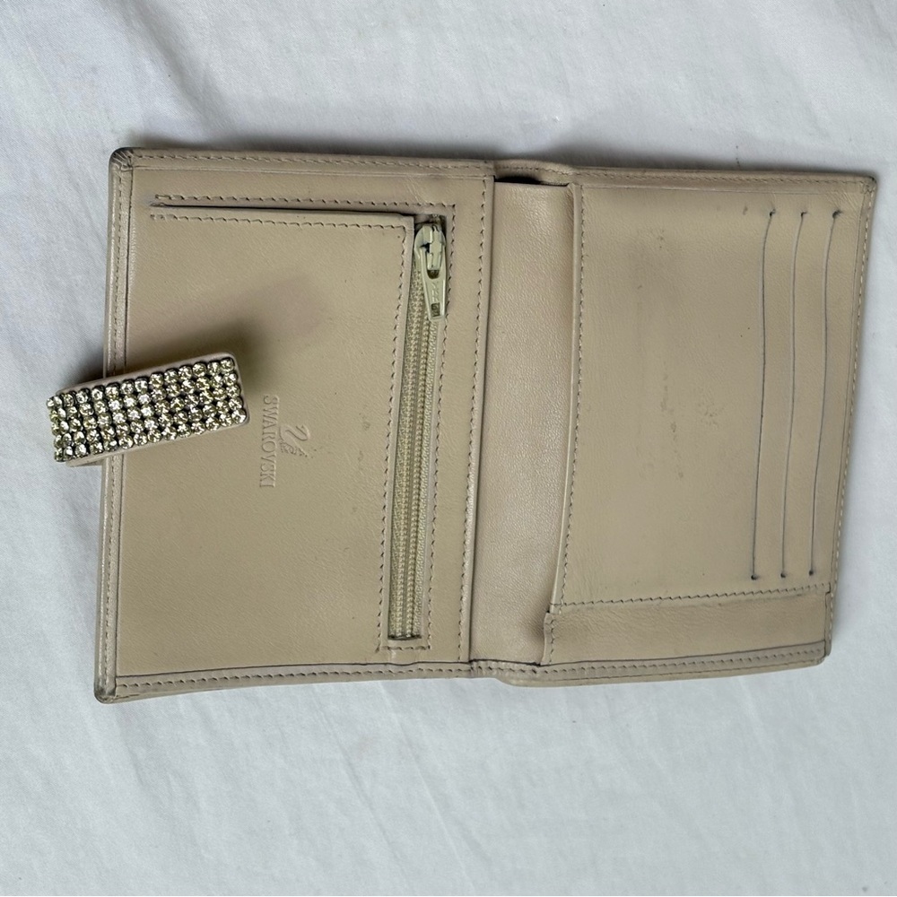 SWAROVSKI Rhinestone Leather Wallet *minor flaws* - Picture 5 of 10